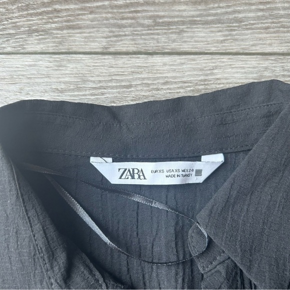 Zara  Faux Wrap Mini Shirt Dress - Picture 6 of 16